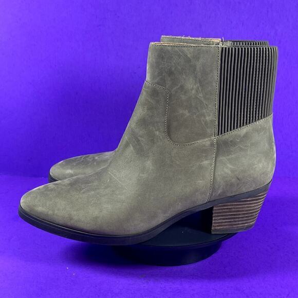 VIONIC Women's Gray/Green Waterproof Leather Shantelle‎ Bootie Shoe Size 11-NEW - Picture 3 of 7